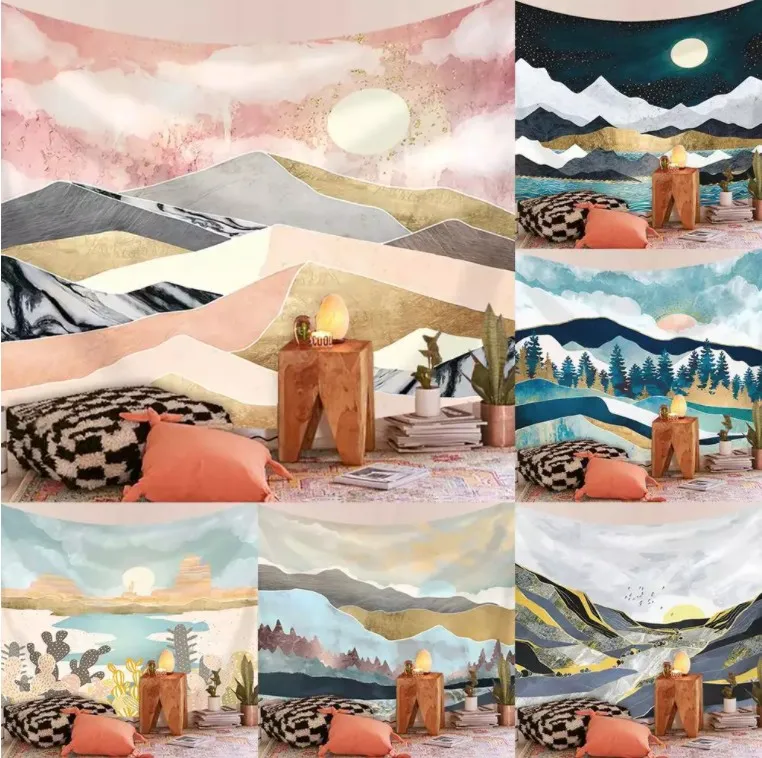 Nordic Style Wall Hanging Tapestry Mountain Tapestry Forest Tree Tapestry Sunset Tapestry for House Bedroom Room
Nordic Style Wall Hanging Tapestry Mountain Tapestry Forest Tree Tapestry Sunset Tapestry for House Bedroom Room