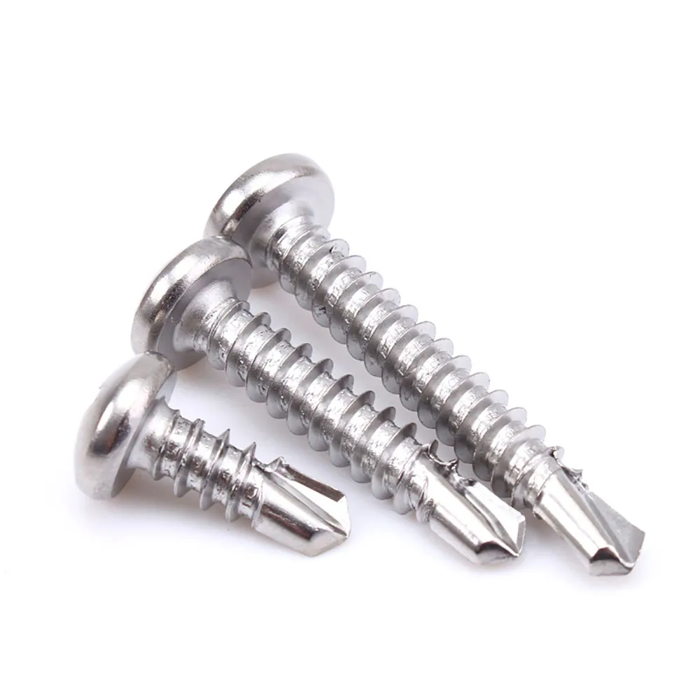 

10/20/50PCS M4.2 M4.8 Round Philips Head Screws Head Drilling Screw 410 Stainless Steel