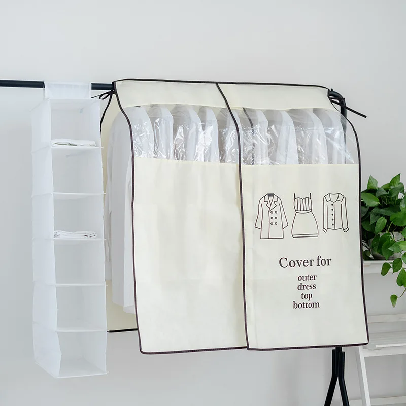 Clothes Hanging Dust Cover Non-woven Fabric Clothes Dust Covers Waterproof Clothing Dustproof Cover Home Wardrobe Coat Organizer
Clothes Hanging Dust Cover Non-woven Fabric Clothes Dust Covers Waterproof Clothing Dustproof Cover Home Wardrobe Coat Organizer