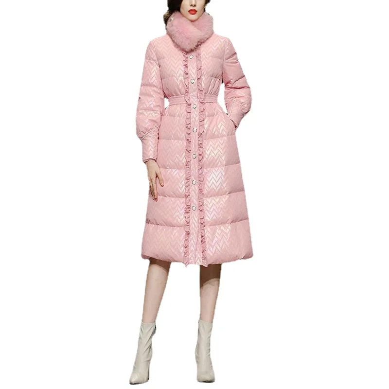 Winter Jacket Women 2021 New Temperament Pink Long Hooded Parka Warm Jacket Winter Fur Collar Belt Pocket Jacket Women Lk2639
Winter Jacket Women 2021 New Temperament Pink Long Hooded Parka Warm Jacket Winter Fur Collar Belt Pocket Jacket Women Lk2639