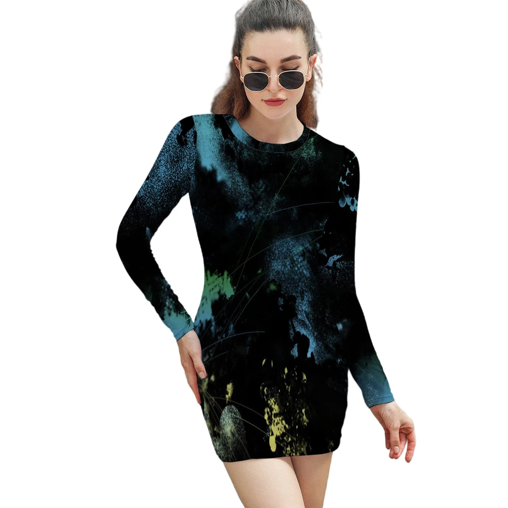 Gradient Color Sexy Mini Dress Women's Long Sleeve T-shirt Mini Skirts Matching Outfits Print Retro Dress
Gradient Color Sexy Mini Dress Women's Long Sleeve T-shirt Mini Skirts Matching Outfits Print Retro Dress