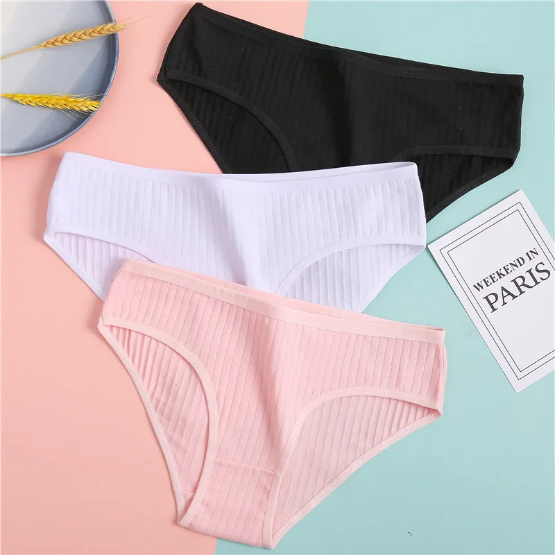 Women's Cotton Panties 3Pcs Soft Striped Women Underpants Solid Girls Briefs Sexy Female Lingerie M-XL Comfort Underwear
Women's Cotton Panties 3Pcs Soft Striped Women Underpants Solid Girls Briefs Sexy Female Lingerie M-XL Comfort Underwear