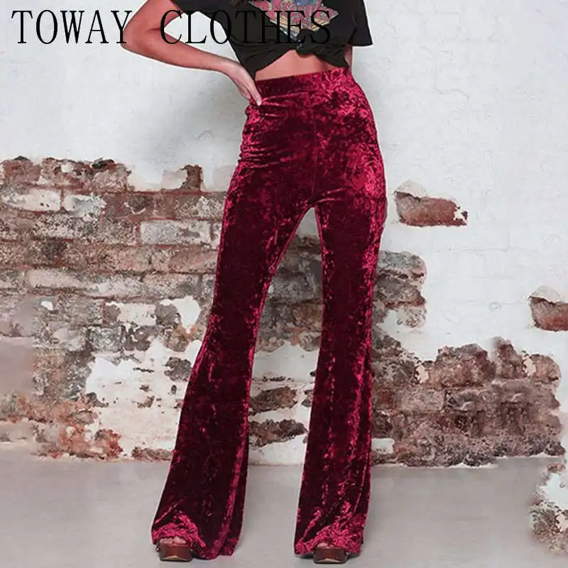 Vintage Velvet Long Flare Pants Women Korean Streetwear Sexy High Waist Trousers Lady Casual Velour Red Black Bell Bottom Pants
Vintage Velvet Long Flare Pants Women Korean Streetwear Sexy High Waist Trousers Lady Casual Velour Red Black Bell Bottom Pants