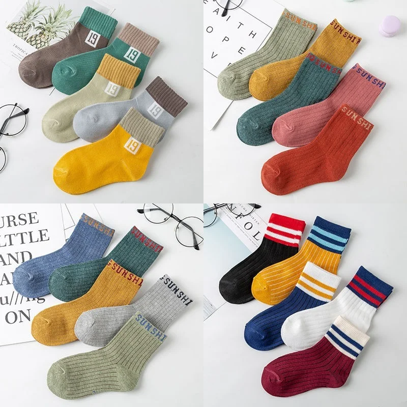 5pairs/lot Pure Cotton Autumn Winter Children's Socks Baby Socks Boys and Girl Middle Tube Socks Student Socks 1-12 Y
5pairs/lot Pure Cotton Autumn Winter Children's Socks Baby Socks Boys and Girl Middle Tube Socks Student Socks 1-12 Y