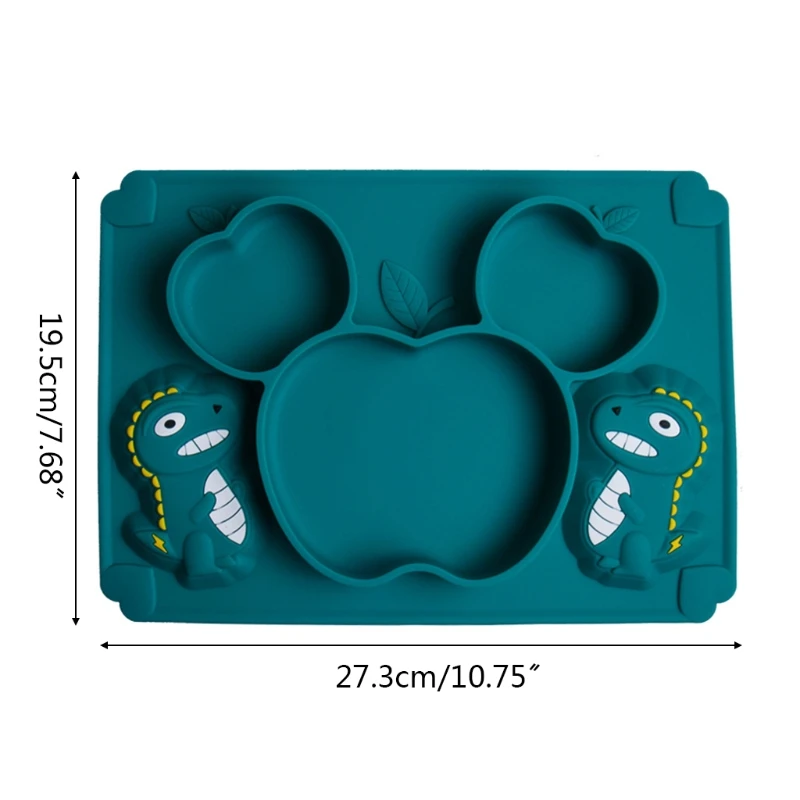 Baby Training Feeding Food Bowl Anti Slip Cartoon Dinosaur Silicone Suction Divided Plate Tray Utensil BPA-Free Dishes Tableware 
Baby Training Feeding Food Bowl Anti Slip Cartoon Dinosaur Silicone Suction Divided Plate Tray Utensil BPA-Free Dishes Tableware