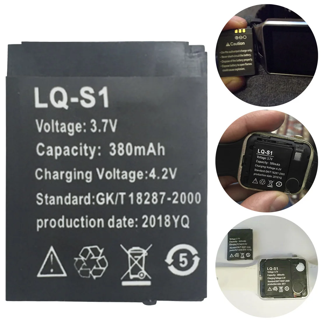 1pcs 380mAh Rechargeable Lithium Polymer Li-po Battery For Smart Watch DZ09 QW09 A1 W8 Lithium-ion Li-polymer Smartwatch battery
1pcs 380mAh Rechargeable Lithium Polymer Li-po Battery For Smart Watch DZ09 QW09 A1 W8 Lithium-ion Li-polymer Smartwatch battery