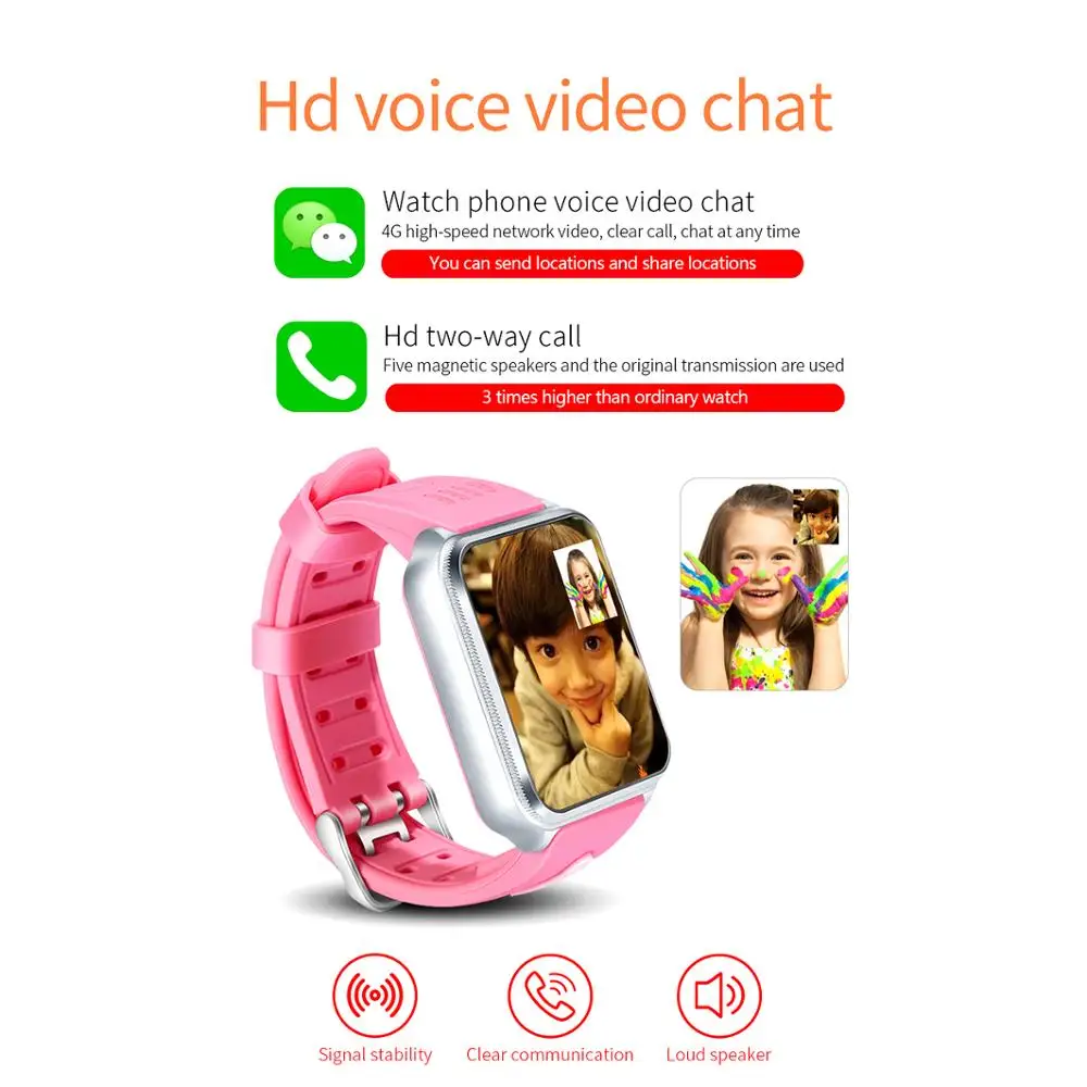 Смарт-часы H1 с функцией видеозвонков 2/4 ядер процессор GPS Wi-Fi детское приложение