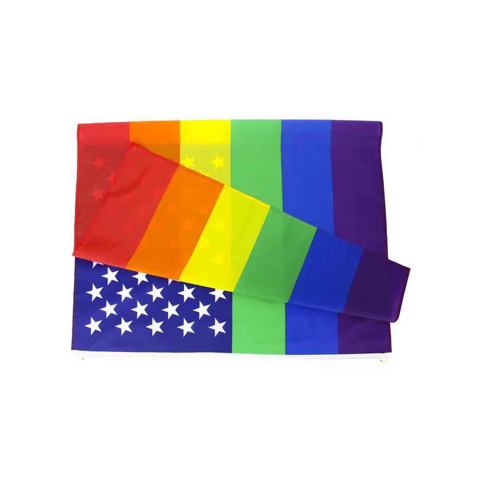 Hot American Rainbow Flag with Printed Stars and Metal Grommets Vibrant Color Polyester Banner for Peace Equality
Hot American Rainbow Flag with Printed Stars and Metal Grommets Vibrant Color Polyester Banner for Peace Equality