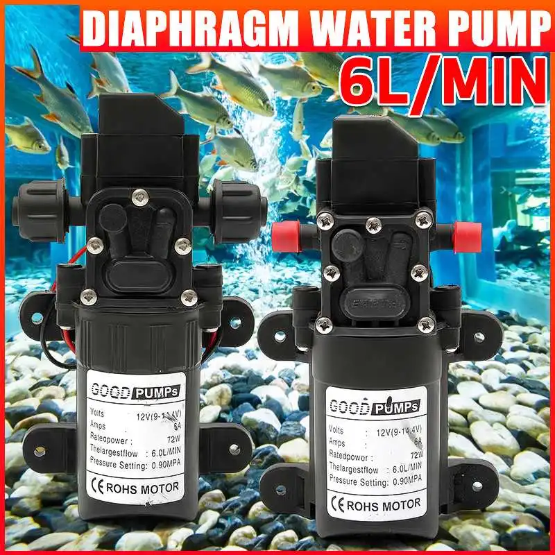 DC 12V 6L/min Micro High Pressure Water Pump Electric Diaphragm Self-Priming Water Pump Car Wash Sprayer 12V
DC 12V 6L/min Micro High Pressure Water Pump Electric Diaphragm Self-Priming Water Pump Car Wash Sprayer 12V