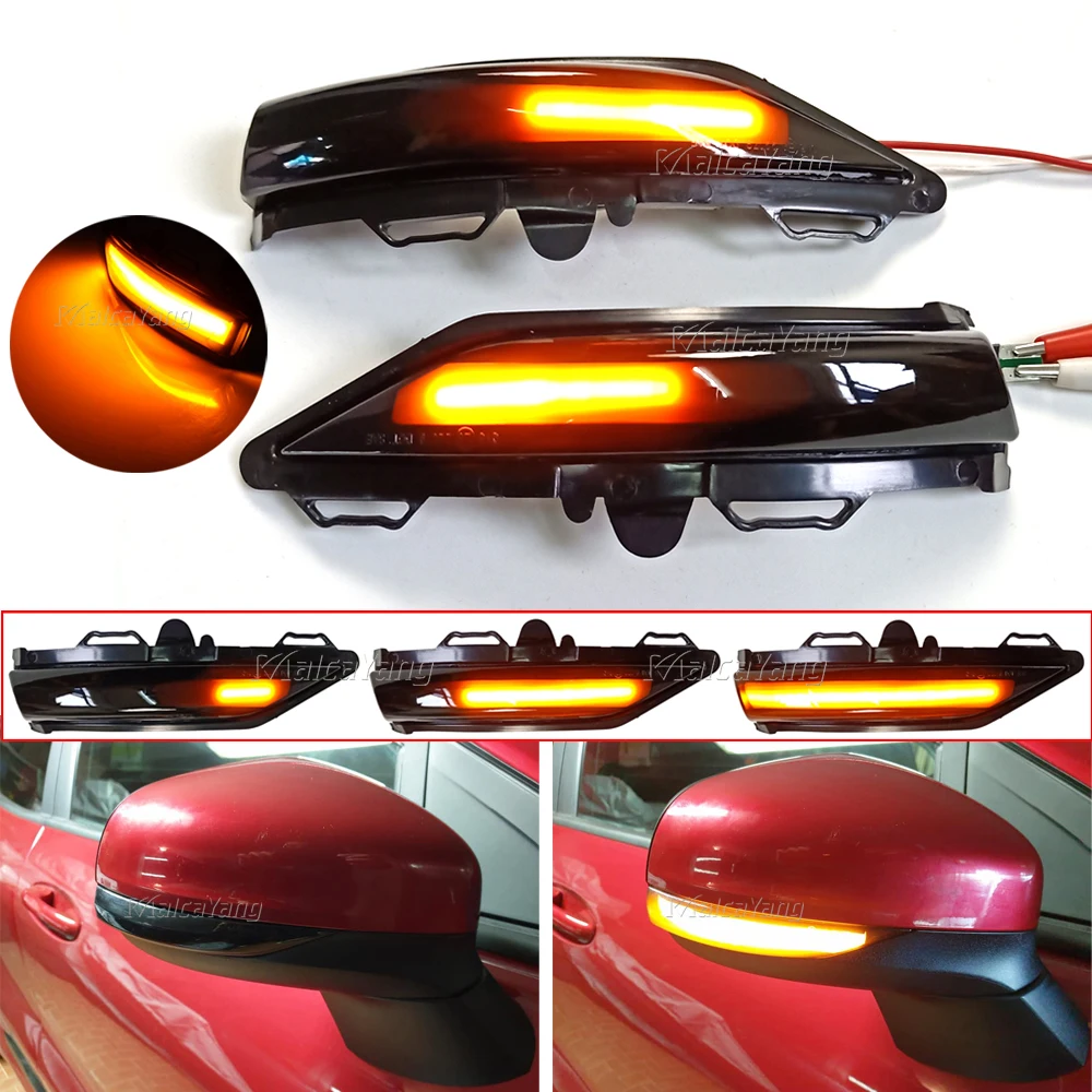 

2pcs LED Side Wing Rearview Mirror Dynamic Indicator Flowing Turn Signal Blinker Repeater Light for Ford for Fiesta MK8 19+ Mk7