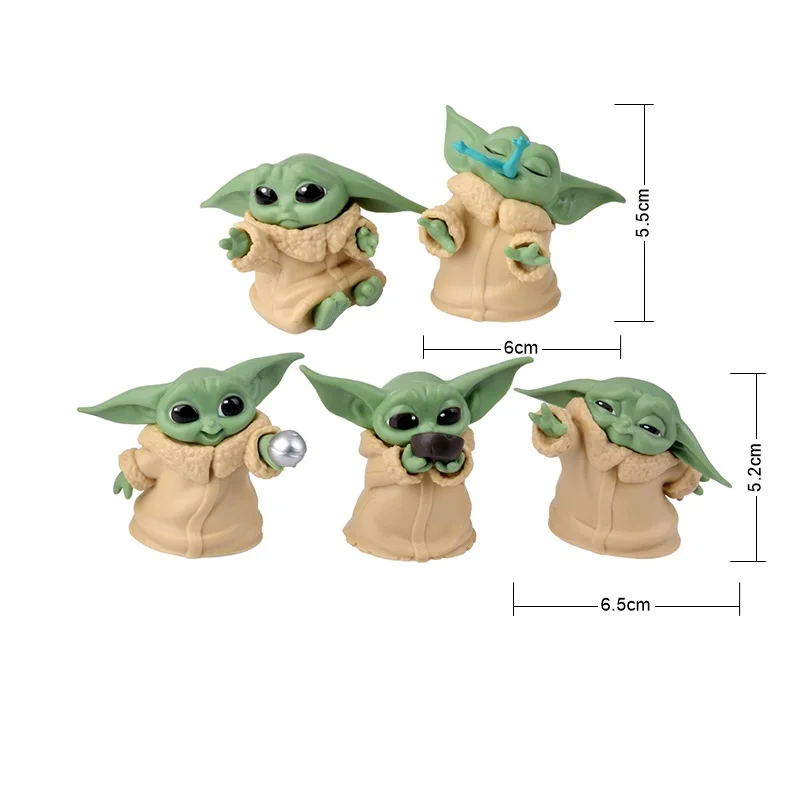 5pcs/Set Baby Yoda Grogu Action 5-6cm Doll Yoda Baby Action Toy Star Wars Figuras Popular Children's Toy Birthday Christmas Gift
5pcs/Set Baby Yoda Grogu Action 5-6cm Doll Yoda Baby Action Toy Star Wars Figuras Popular Children's Toy Birthday Christmas Gift