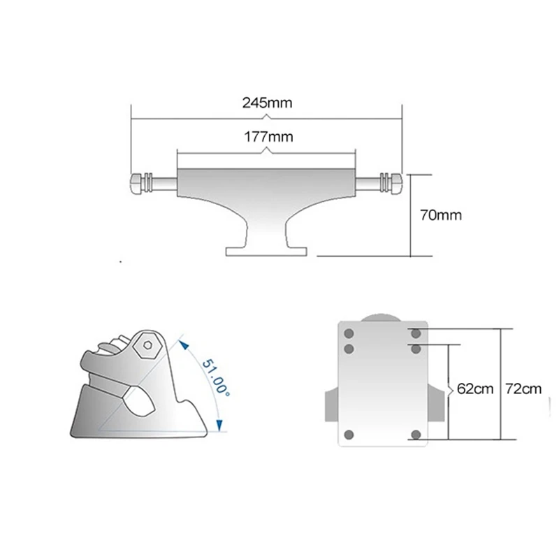 2Pcs Generic 7 Inch Adult Skateboard Bracket Skateboard Truck Alloy Shock Resistant Skateboard Trucks Parts
2Pcs Generic 7 Inch Adult Skateboard Bracket Skateboard Truck Alloy Shock Resistant Skateboard Trucks Parts