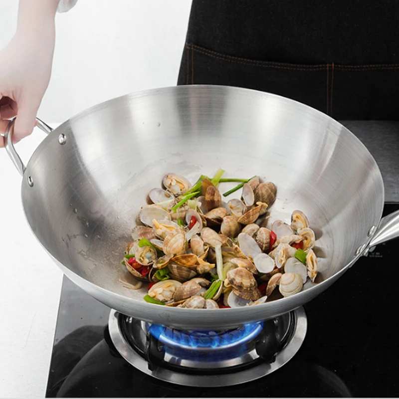 26/28cm Uncoated Wok Stainless Steel Wok 1.8mm Thick No Rust Cooker PanFor Gas Stove
26/28cm Uncoated Wok Stainless Steel Wok 1.8mm Thick No Rust Cooker PanFor Gas Stove