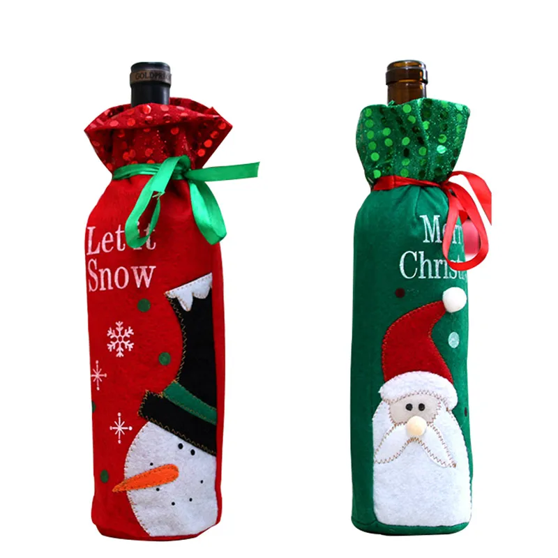 Christmas Red Wine Bottle Covers Santa Snowman Bags Party Santa Claus Christmas Christmas Feast Home Decoration 
Christmas Red Wine Bottle Covers Santa Snowman Bags Party Santa Claus Christmas Christmas Feast Home Decoration