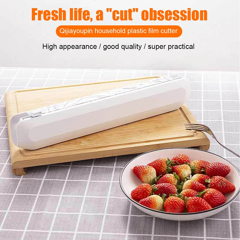 Kitchen Tool Foil Cling Film Wrap Dispenser Food Wrap Dispenser Cutter Kitchen Accessories
Kitchen Tool Foil Cling Film Wrap Dispenser Food Wrap Dispenser Cutter Kitchen Accessories