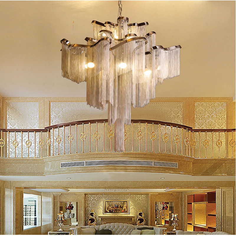 Postmodern Tassel Pendant Light Duplex Apartment Led Pendant Light Nordic Villa Living Room Staircase Luxury Lighting Fixture
Postmodern Tassel Pendant Light Duplex Apartment Led Pendant Light Nordic Villa Living Room Staircase Luxury Lighting Fixture