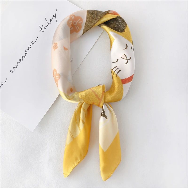 Luna&Dolphin Women Small Square Scarf 70x70cm White Cat Girl Print Chiffon Silk Hair Tie Headbands Bandana Bag Hijab Kerchief
Luna&Dolphin Women Small Square Scarf 70x70cm White Cat Girl Print Chiffon Silk Hair Tie Headbands Bandana Bag Hijab Kerchief