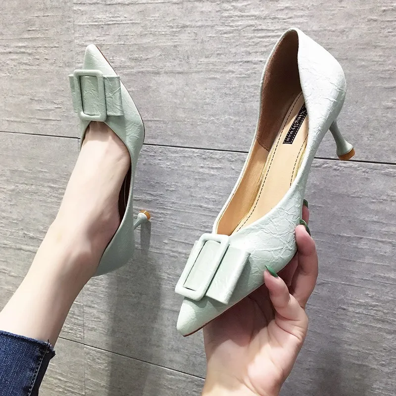 Wq2Buckle Summer Women Shoes Pointed Toe Pumps Leisure Dress High Heels Wedding Tenis Feminino Zapatillas Mujer Square Sexy Shoe
Wq2Buckle Summer Women Shoes Pointed Toe Pumps Leisure Dress High Heels Wedding Tenis Feminino Zapatillas Mujer Square Sexy Shoe