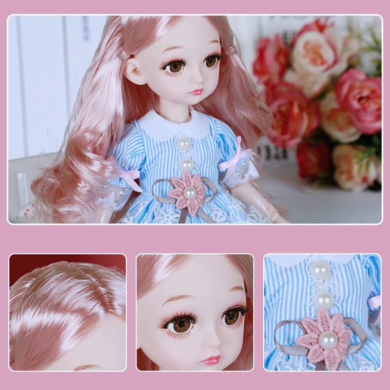 31cm 1/6 BJD Doll Movable Joint 3D Eyes Girl Makeup Dress Up DIY Dolls Toy Gift Princess Doll with Clothes
31cm 1/6 BJD Doll Movable Joint 3D Eyes Girl Makeup Dress Up DIY Dolls Toy Gift Princess Doll with Clothes