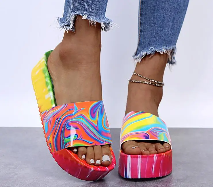 Summer new thick-soled increased waterproof platform large size female high-heeled colorful sandals 2020 hot sale beach slippers
Summer new thick-soled increased waterproof platform large size female high-heeled colorful sandals 2020 hot sale beach slippers