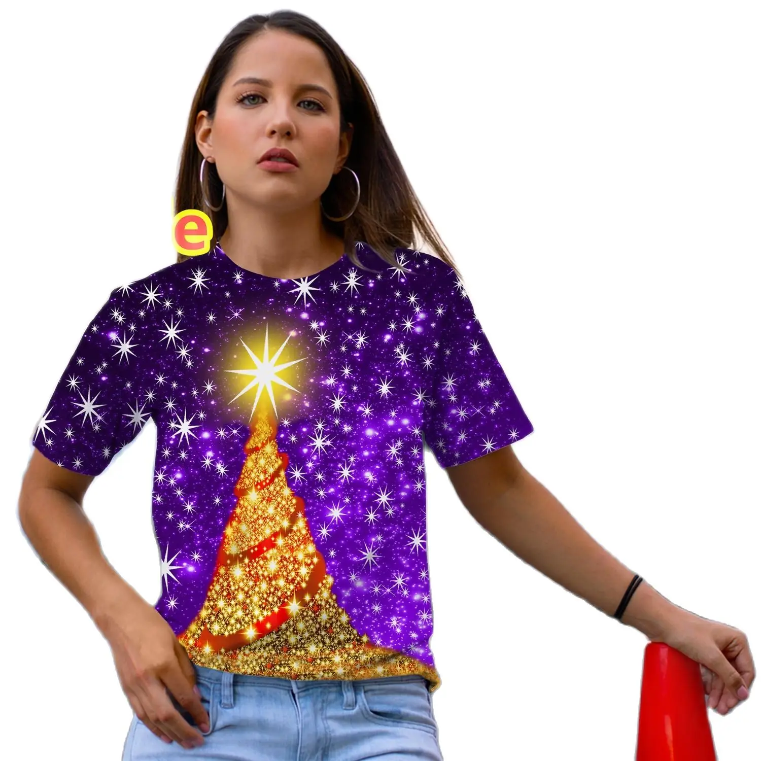 Fashion Women's Christmas T Shirt Round Neck Christmas Tree Print Short Sleeve Tshirt Christmas Tops
Fashion Women's Christmas T Shirt Round Neck Christmas Tree Print Short Sleeve Tshirt Christmas Tops