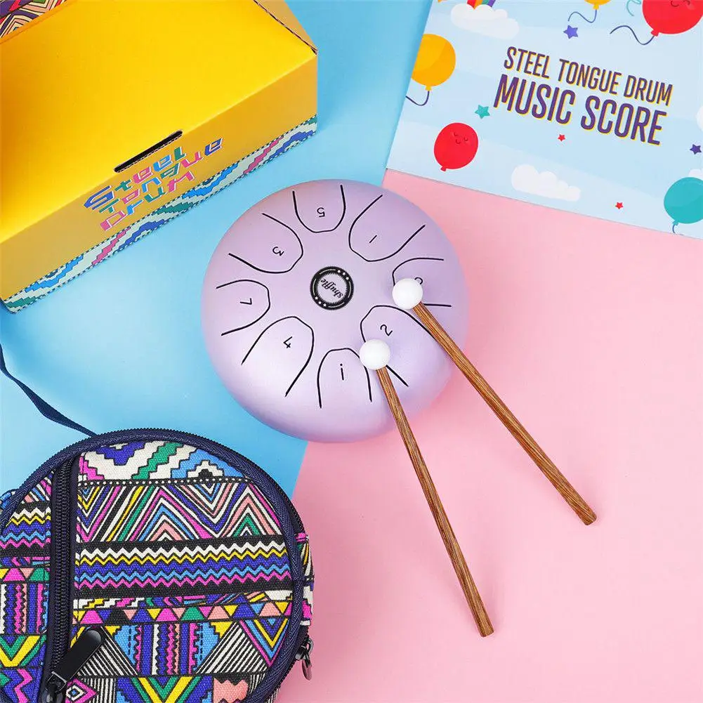 5.5 Inch Steel Tongue Drum Tank Drum 8 Notes Handpan Drum Percussion Musical Instrument with Drum Mallets Drumsticks Carry Bag
5.5 Inch Steel Tongue Drum Tank Drum 8 Notes Handpan Drum Percussion Musical Instrument with Drum Mallets Drumsticks Carry Bag