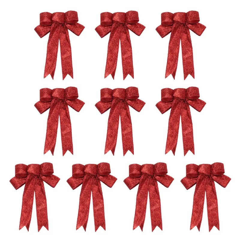 10pcs Christmas Bows Hanging Decors Red Gold Silver Bowknot Christmas Tree Ornaments Christmas Tree Bows
10pcs Christmas Bows Hanging Decors Red Gold Silver Bowknot Christmas Tree Ornaments Christmas Tree Bows