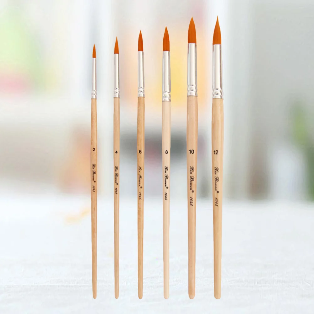 1 Set of Nylon Hair Paint Brush Set Artist Watercolor Wooden Oil Painting Supplies Round Pointed Tip and Flat Nylon Hair(Yellow)
1 Set of Nylon Hair Paint Brush Set Artist Watercolor Wooden Oil Painting Supplies Round Pointed Tip and Flat Nylon Hair(Yellow)