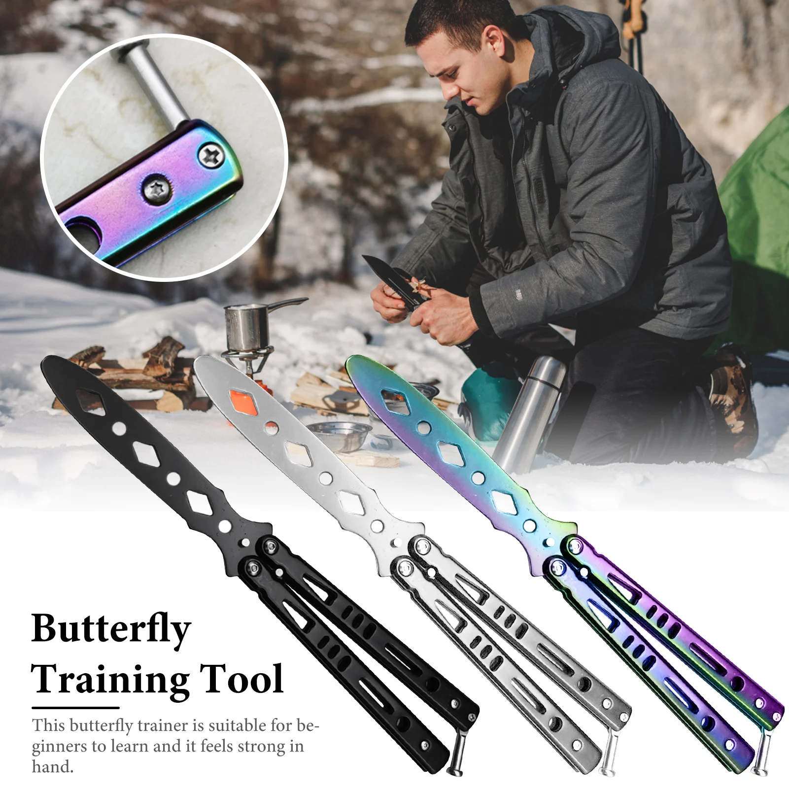 Practice Outdoor Sports Thick No Edge Folding Cutter Butterfly Trainer Stainless Steel Safe Hair Styling Durable Strong Portable
Practice Outdoor Sports Thick No Edge Folding Cutter Butterfly Trainer Stainless Steel Safe Hair Styling Durable Strong Portable