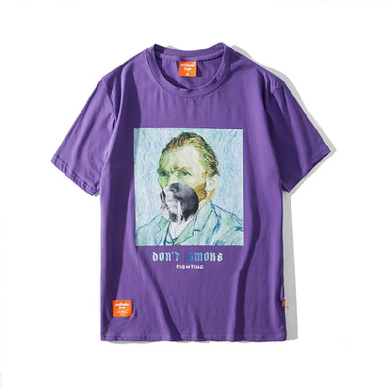 XIZOU Funny Smoking Van Gogh T Shirts Streetwear Harajuku Style Mens Hip Hop Street Tshirts 2020 Summer Fashion Male Tops Tee
XIZOU Funny Smoking Van Gogh T Shirts Streetwear Harajuku Style Mens Hip Hop Street Tshirts 2020 Summer Fashion Male Tops Tee