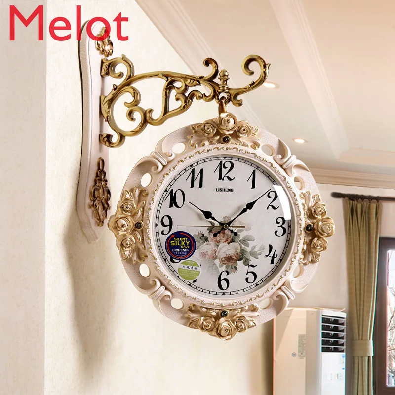 Double-Sided Wall Clock Living Room Clock Luxury Quartz Clock Decorated Home with Fashion Family Pocket Watch Clock
Double-Sided Wall Clock Living Room Clock Luxury Quartz Clock Decorated Home with Fashion Family Pocket Watch Clock