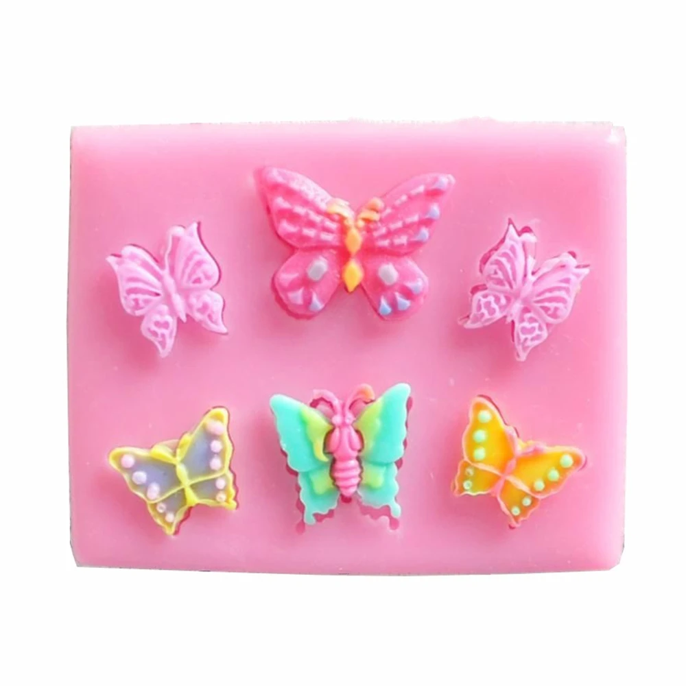 

Butterfly 3D Reverse Sugar Molding Fondant Cake Silicone Mold For Polymer Clay Molds Pastry Candy Making Decoration Tools P10