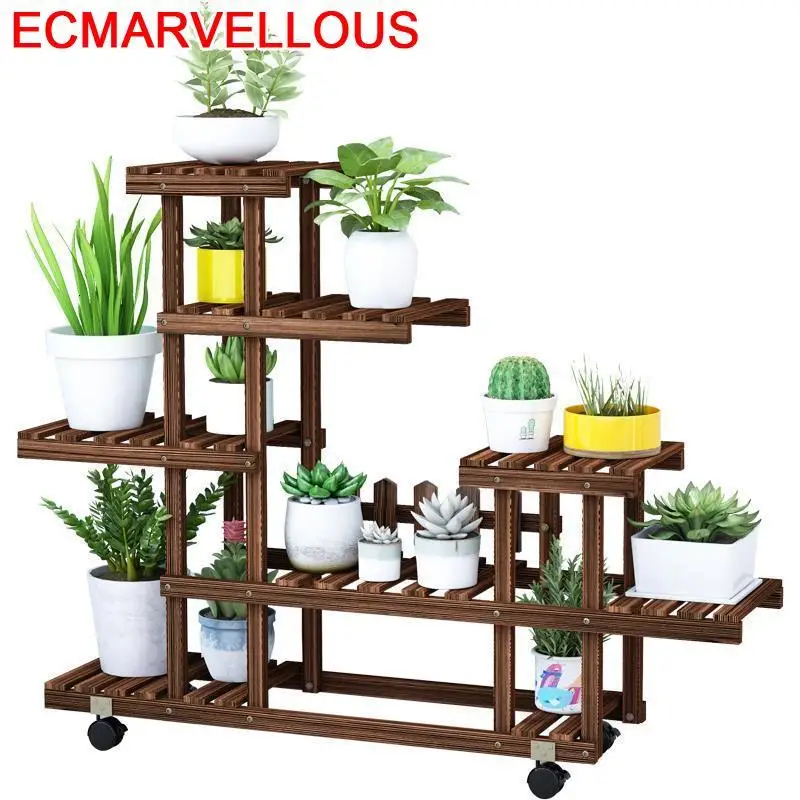 Etagere Plante Estanteria Jardin Huerto Urbano Madera Горшок стол напольный Dekoration Цветочная полка Stojak Na
