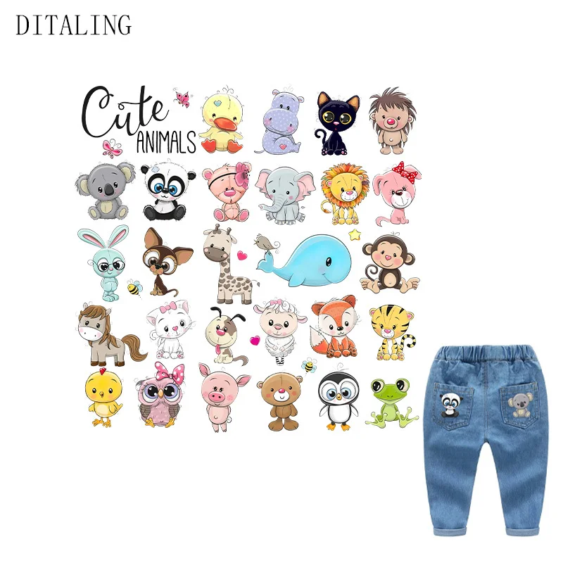 Cute animal stickers on clothes, fabric thermal adhesive patches for children's T-shirts, cats, rabbits and whales, applied to
Cute animal stickers on clothes, fabric thermal adhesive patches for children's T-shirts, cats, rabbits and whales, applied to