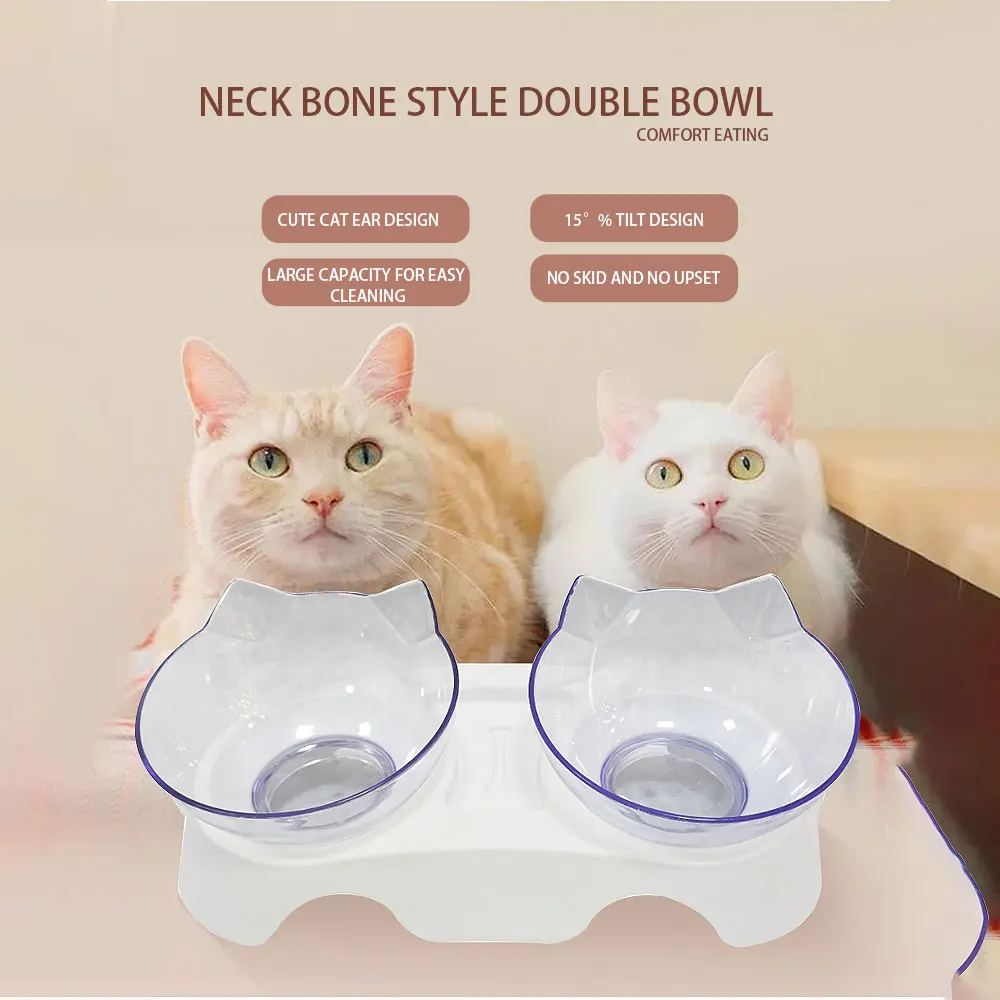2 Pcs/Set Cat Bowl with Raised Stand Non Slip Pet Food Cat Feeder Protect Cervical Vertebra Cat Food Bowl For Dogs Pet Products
2 Pcs/Set Cat Bowl with Raised Stand Non Slip Pet Food Cat Feeder Protect Cervical Vertebra Cat Food Bowl For Dogs Pet Products