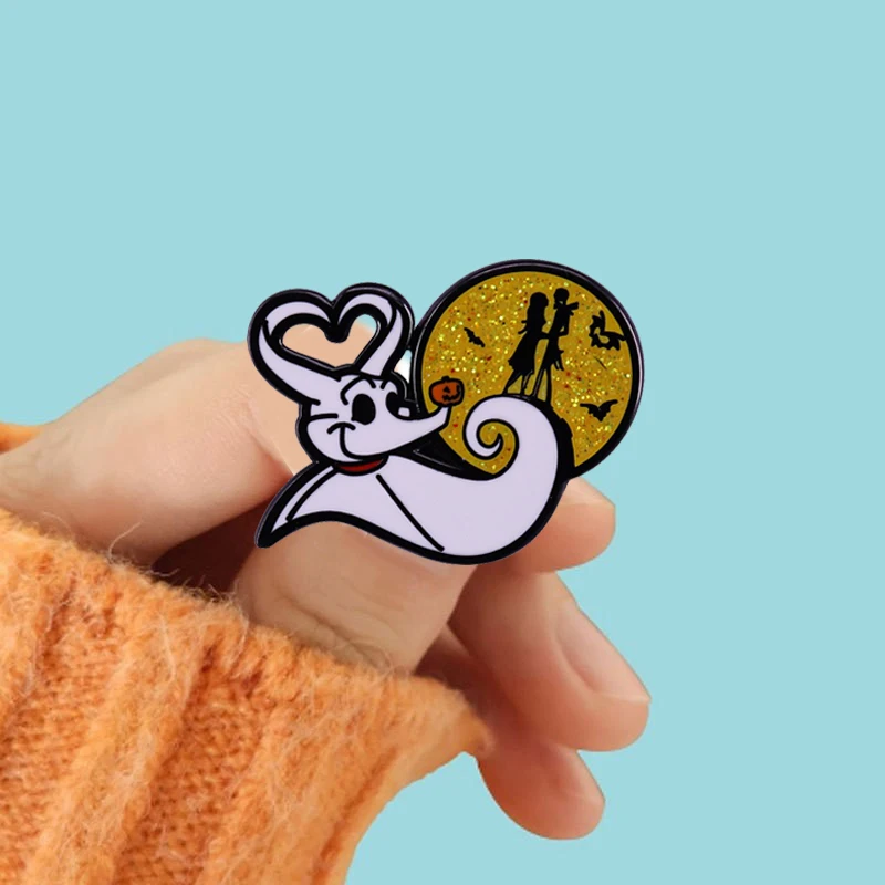 Cartoon Animal Christmas Eve Scare Dog Brooch Skull Jack and Sally Fantasy Love Badge Fun Couple Enamel Pin Popular Accessories
Cartoon Animal Christmas Eve Scare Dog Brooch Skull Jack and Sally Fantasy Love Badge Fun Couple Enamel Pin Popular Accessories