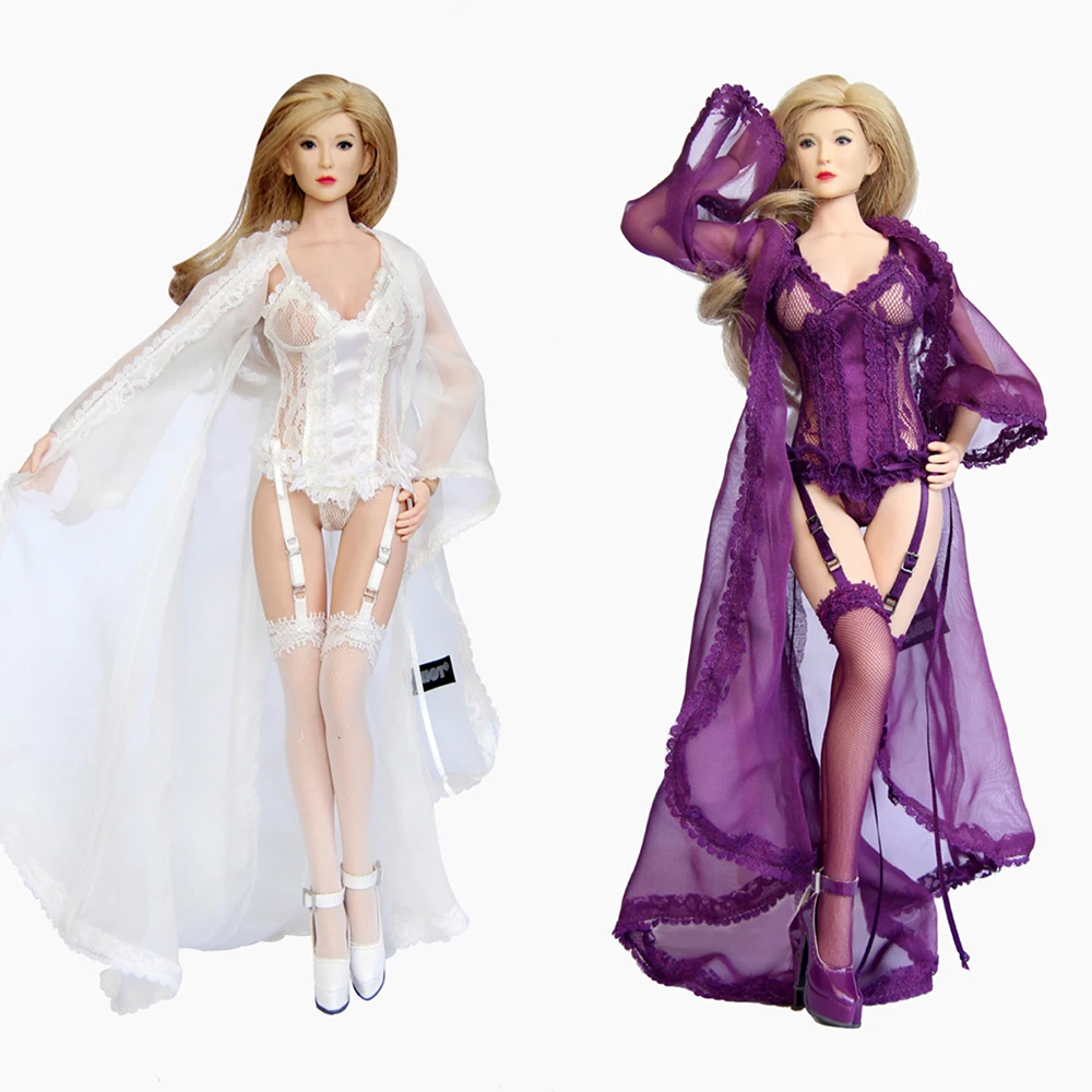 1/6 Sexy Cloak One-piece Underwear Lingerie Set Robe Bra Panties Stockings Set Accessory Model for 12'' Female Action Figure
1/6 Sexy Cloak One-piece Underwear Lingerie Set Robe Bra Panties Stockings Set Accessory Model for 12'' Female Action Figure