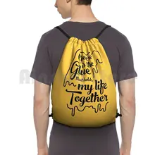 Cheese Is The Glue That Holds My Life Together Backpack Drawstring Bag Riding Climbing Gym Bag Cheese Funny Humor Diet Food