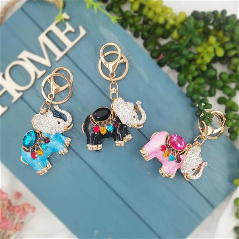 Colorful Crystal Elephant Animal Keychain Rhinestone Charm Women Handbags Keyring Pendant Key Chain Jewelry
Colorful Crystal Elephant Animal Keychain Rhinestone Charm Women Handbags Keyring Pendant Key Chain Jewelry
