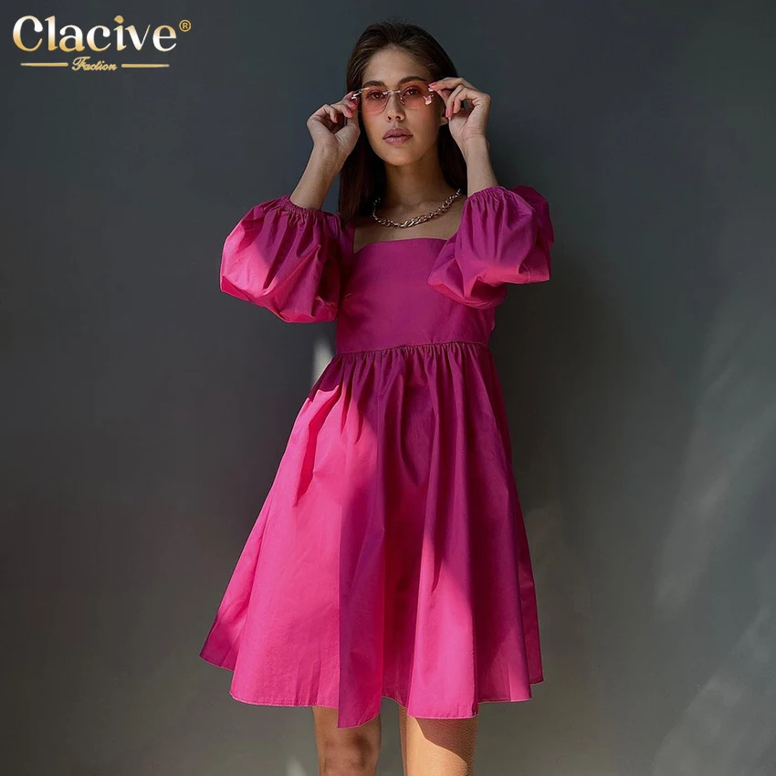 Clacive White Sexy Ladies Solid Short Autumn Dress Long Sleeve Lace-Up Open Back Square Collar Chic Casual Women Dresses Winter
Clacive White Sexy Ladies Solid Short Autumn Dress Long Sleeve Lace-Up Open Back Square Collar Chic Casual Women Dresses Winter