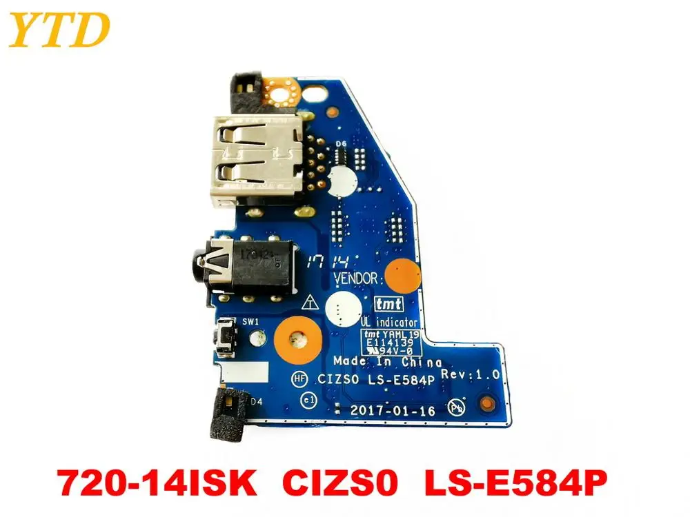 Оригинальный Для Lenovo 720 14ISK USB плата аудио CIZS0 LS E584P испытанное хорошее Бесплатная