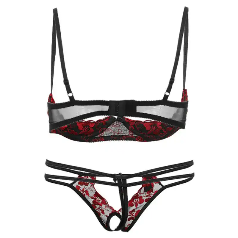 Red Embroidery Lace Bra Panty Lingerie Set Sexy Underwear Woman Open Crotch Panties Thin Cup Flower Set Lenceria Encaje
Red Embroidery Lace Bra Panty Lingerie Set Sexy Underwear Woman Open Crotch Panties Thin Cup Flower Set Lenceria Encaje