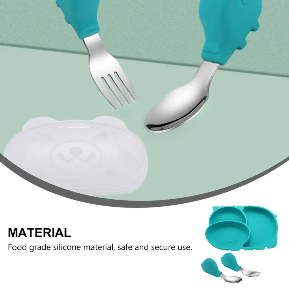 1 Set Baby Divided Plate Dish Baby Silicone Meal Plate Training Tableware 
1 Set Baby Divided Plate Dish Baby Silicone Meal Plate Training Tableware