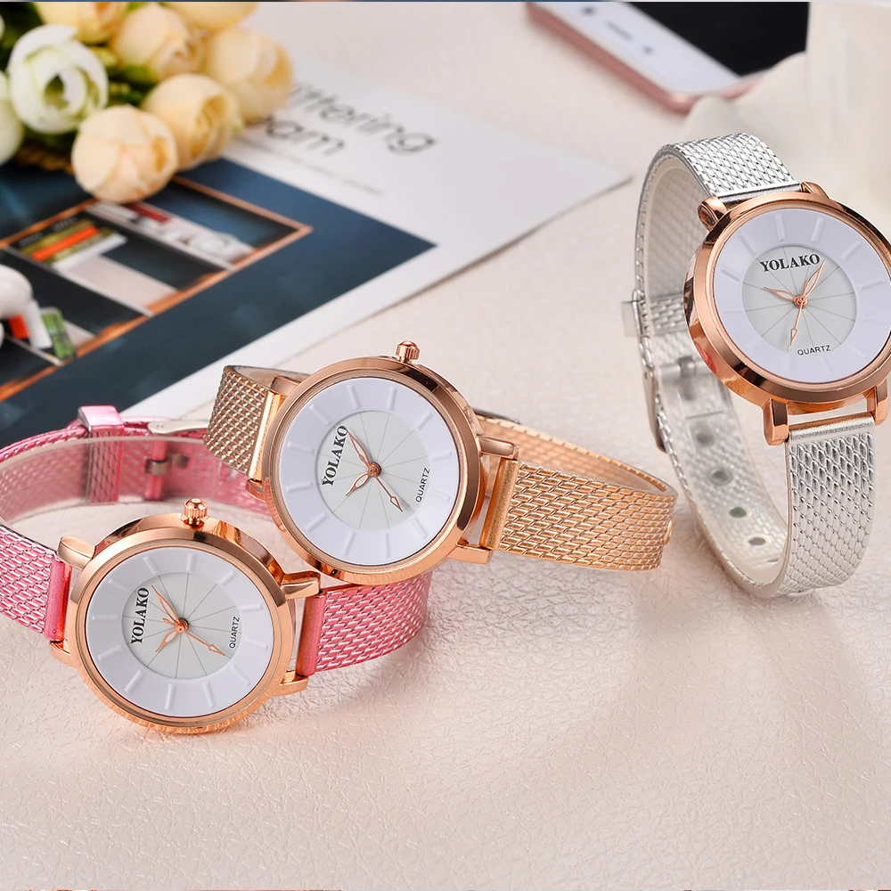 Ladies Watch Women Female YOLAKO Women's Watch Fashion Silver Simple Dial Wrist Watch Luxury Clock Relogio Feminino reloj mujer
Ladies Watch Women Female YOLAKO Women's Watch Fashion Silver Simple Dial Wrist Watch Luxury Clock Relogio Feminino reloj mujer