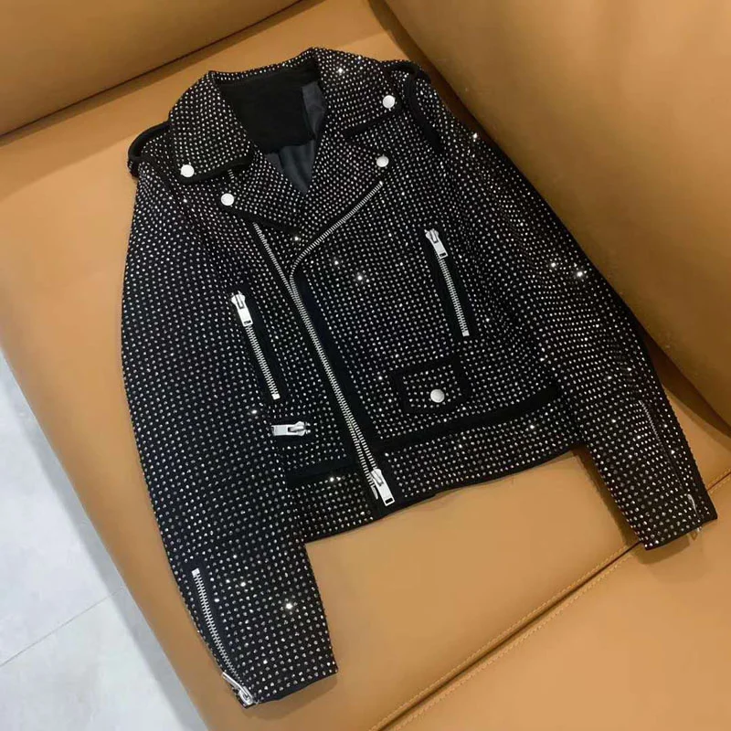 Genuine leather jacket women spring and autumn 2022 new brand real sheepskin coats set auger decoration short clothes slim
Genuine leather jacket women spring and autumn 2022 new brand real sheepskin coats set auger decoration short clothes slim