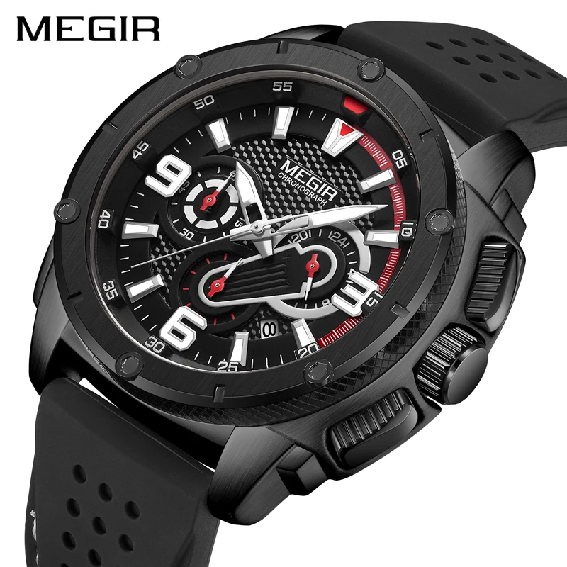 2020 Megir Модные мужские кварцевые часы ChronographWatch Мужские Водонепроницаемые силиконовые наручные часы Роскошные военные спортивные мужские ча...
2020 Megir Модные мужские кварцевые часы ChronographWatch Мужские Водонепроницаемые силиконовые наручные часы Роскошные военные спортивные мужские ча...