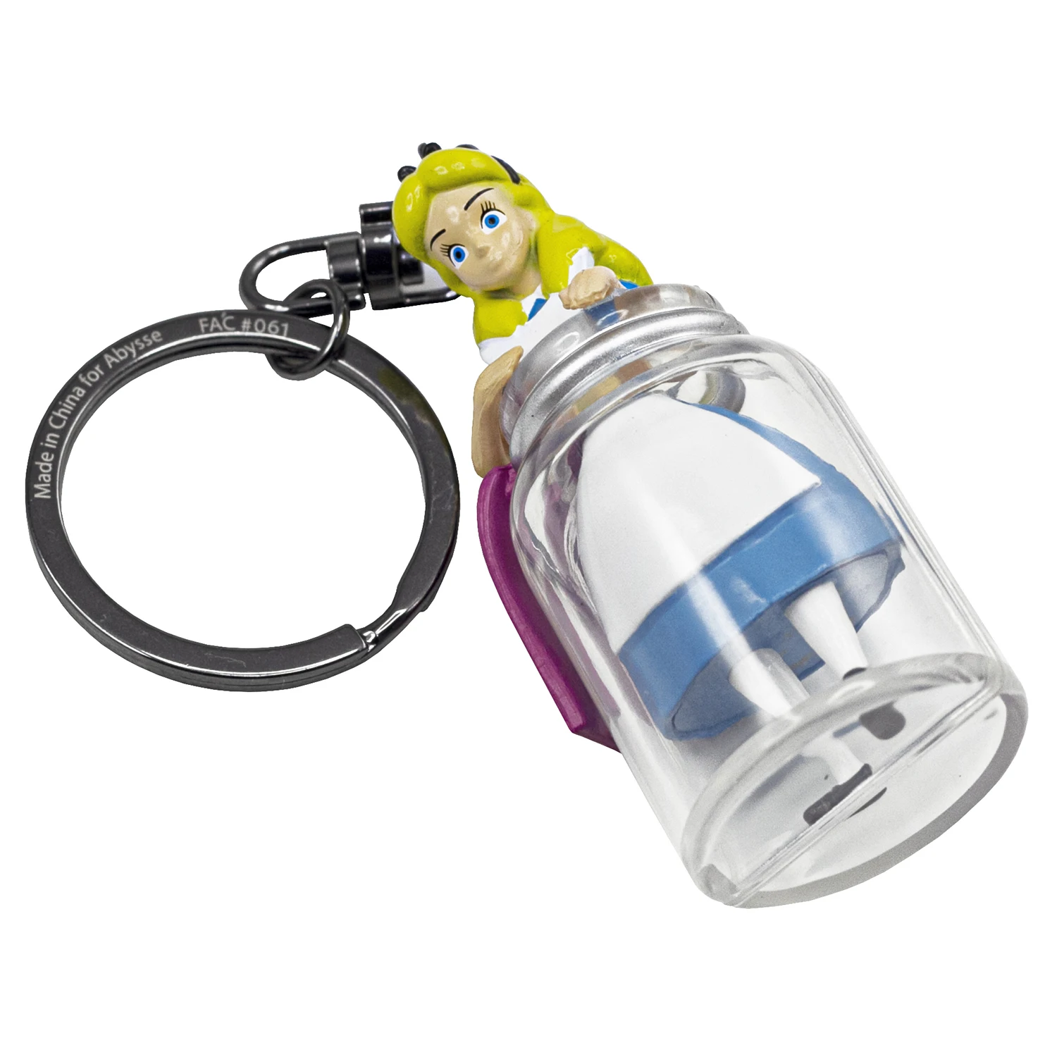 Брелок 3D Disney Alice in Wonderland the bottle ABYKEY257|Держатель для ключей и органайзер ключей| |