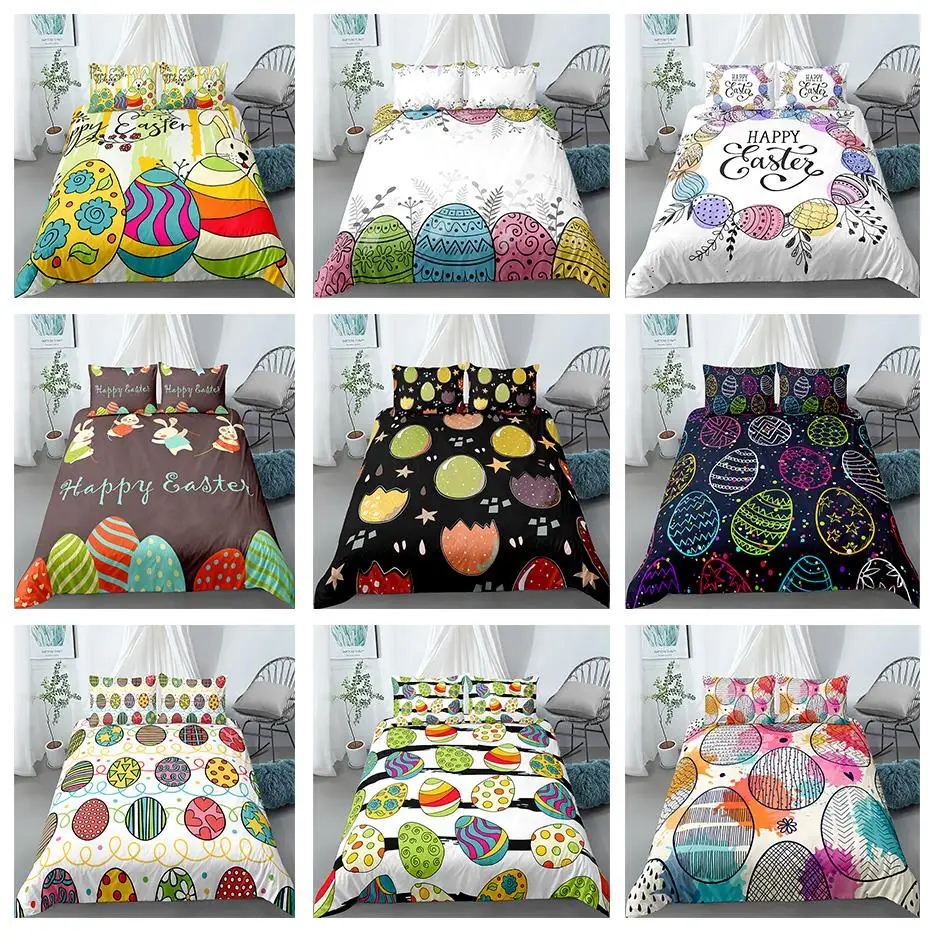3D Cartoon Eggs Printed Bedding Set 3pcs For Easter Duvet Cover Pillowcase for Home Bedroom Boho Decor Single Queen King Size
3D Cartoon Eggs Printed Bedding Set 3pcs For Easter Duvet Cover Pillowcase for Home Bedroom Boho Decor Single Queen King Size