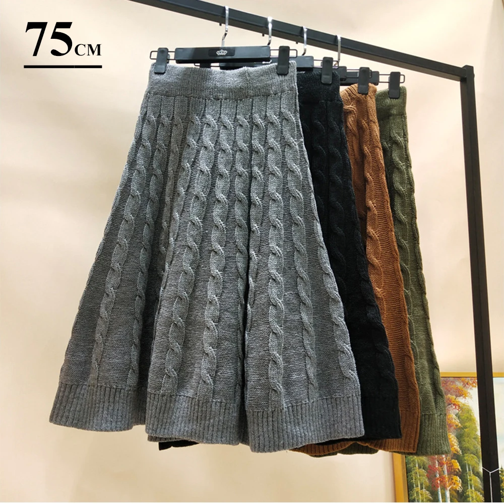Mid-Craf Knitted Skirt Women's High waist Woolen Yarn Twisted Skirt Elastic Autumn Winter A-Line Skirt Elegant Women Skirts 2021
Mid-Craf Knitted Skirt Women's High waist Woolen Yarn Twisted Skirt Elastic Autumn Winter A-Line Skirt Elegant Women Skirts 2021