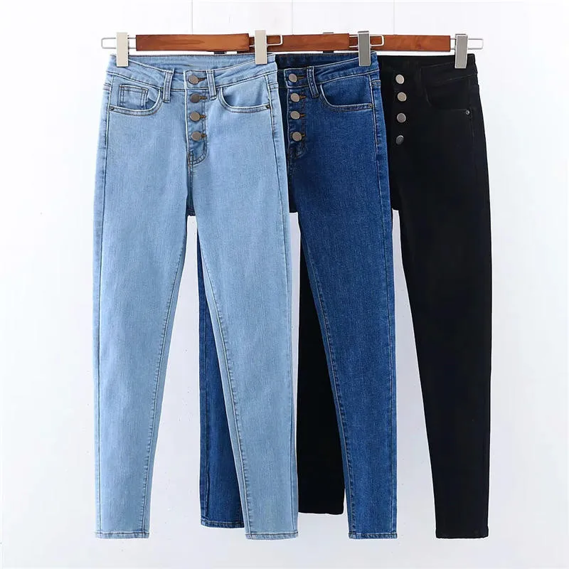 Vintage Casual High Waist Jeans Women Stretch Denim Pencil Pants Pantalon Femme Fashion Streetwear Black Skinny Mom Jeans Q3343
Vintage Casual High Waist Jeans Women Stretch Denim Pencil Pants Pantalon Femme Fashion Streetwear Black Skinny Mom Jeans Q3343